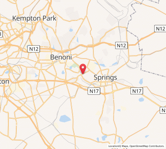 Map of Brakpan, Gauteng