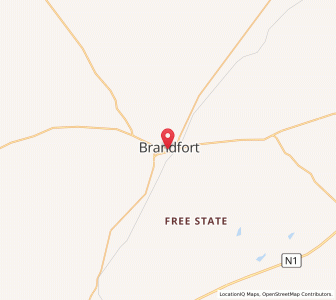Map of Brandfort, Free State