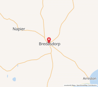 Map of Bredasdorp, Western Cape
