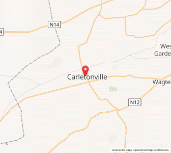 Map of Carletonville, Gauteng