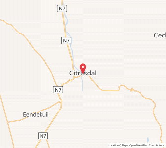 Map of Citrusdal, Western Cape