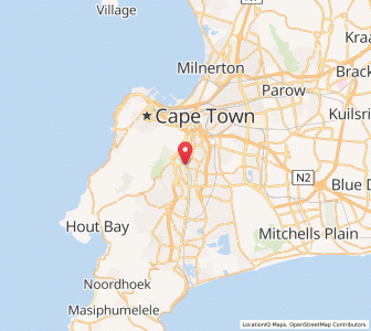 Map of Claremont, Western Cape
