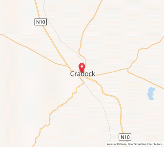 Map of Cradock, Eastern Cape