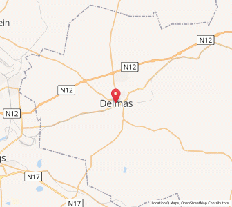 Map of Delmas, Mpumalanga
