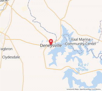 Map of Deneysville, Free State