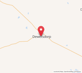 Map of Dewetsdorp, Free State