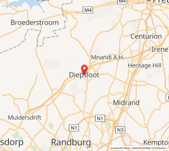 Map of Diepsloot, Gauteng