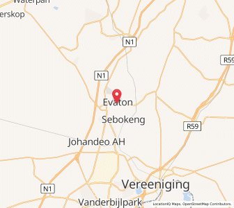 Map of Evaton, Gauteng