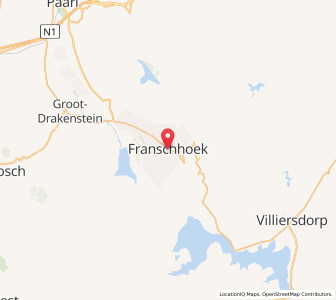 Map of Franschhoek, Western Cape