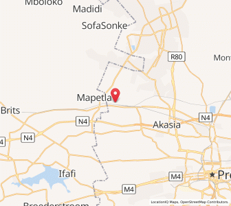 Map of Ga-Rankuwa, North-West