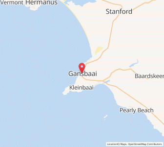 Map of Gansbaai, Western Cape