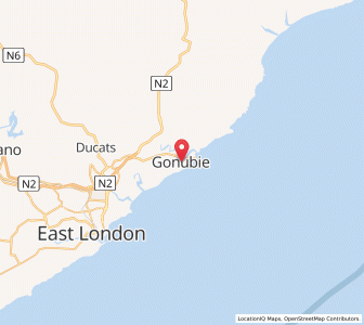 Map of Gonubie, Eastern Cape