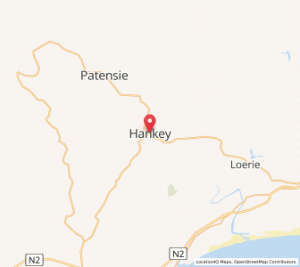Map of Hankey, Eastern Cape