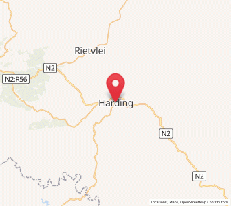 Map of Harding, KwaZulu-Natal