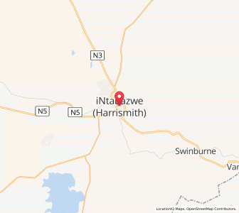 Map of Harrismith, Free State