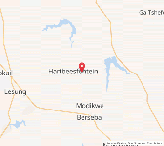 Map of Hartbeestfontein-A, North-West