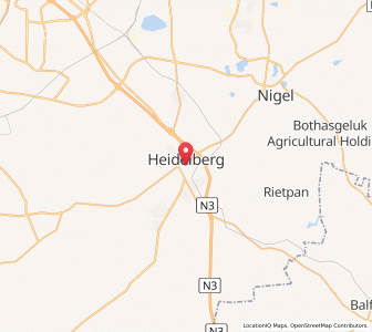Map of Heidelberg, Gauteng