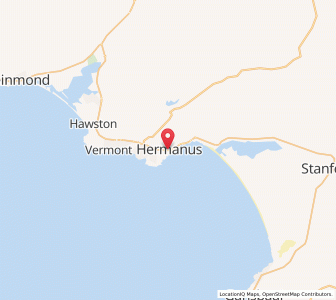 Map of Hermanus, Western Cape