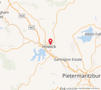 Map of Howick, KwaZulu-Natal