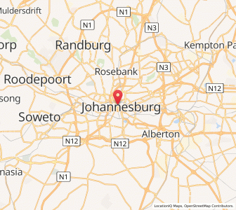 Map of Johannesburg, Gauteng