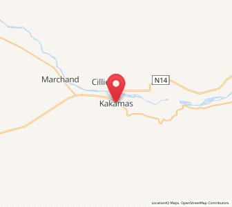 Map of Kakamas, Northern Cape