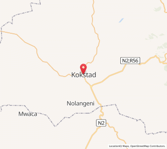 Map of Kokstad, KwaZulu-Natal