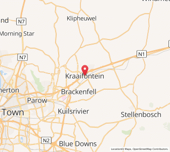 Map of Kraaifontein, Western Cape