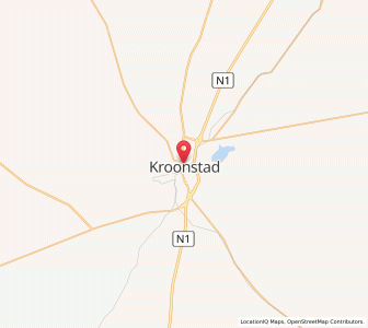Map of Kroonstad, Free State