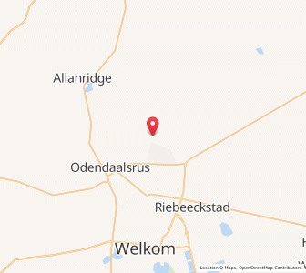 Map of Kutloanong, Free State