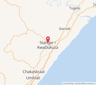 Map of KwaDukuza, KwaZulu-Natal