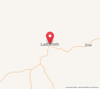 Map of Ladismith, Western Cape