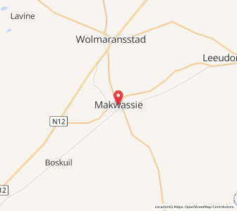 Map of Makwassie, North-West