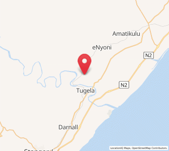 Map of Mandeni, KwaZulu-Natal