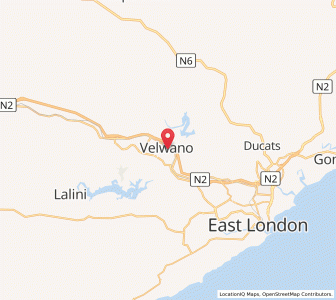Map of Mdantsane, Eastern Cape