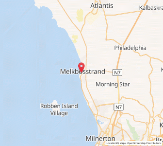 Map of Melkbosstrand, Western Cape
