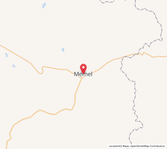 Map of Memel, Free State