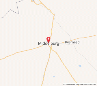Map of Middelburg, Eastern Cape