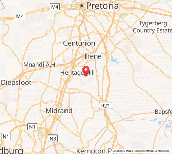 Map of Midstream, Gauteng