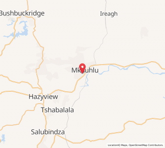Map of Mkhuhlu, Mpumalanga