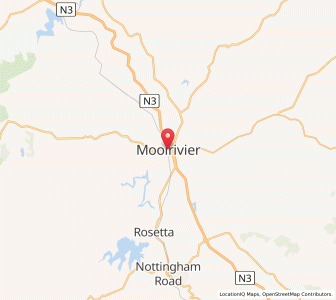 Map of Mooirivier, KwaZulu-Natal