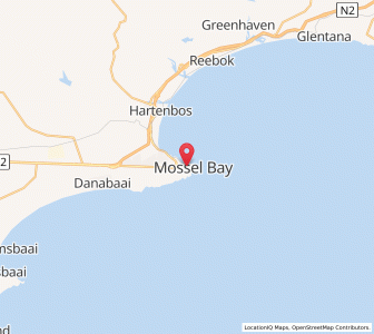 Map of Mossel Bay, Western Cape