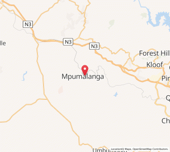 Map of Mpumalanga, KwaZulu-Natal