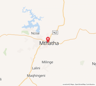 Map of Mthatha, Eastern Cape