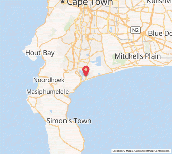 Map of Muizenberg, Western Cape
