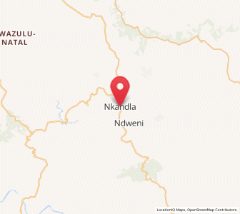 Map of Nkandla, KwaZulu-Natal