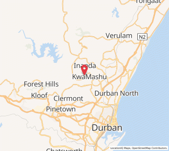 Map of Ntuzuma, KwaZulu-Natal