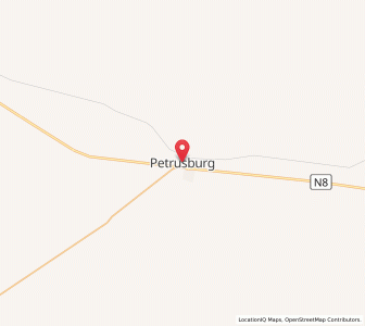 Map of Petrusburg, Free State