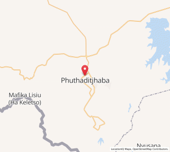 Map of Phuthaditjhaba, Free State