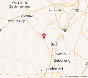 Map of Poortje, Gauteng