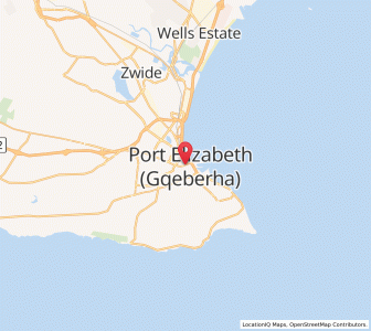 Map of Port Elizabeth, Eastern Cape
